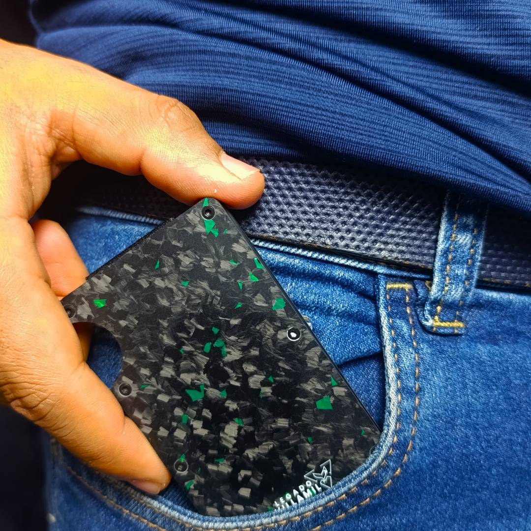Billetera Carbono Perlada y Protección RFID