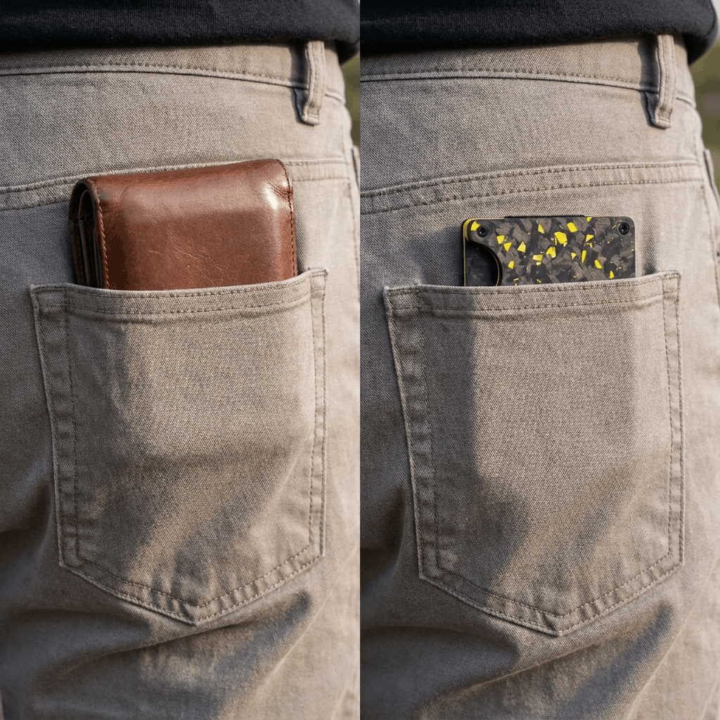 ¿Las billeteras de metal dañan el pantalón?