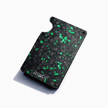 Billetera-tarjetero-anti-clonacion-carbono-verde