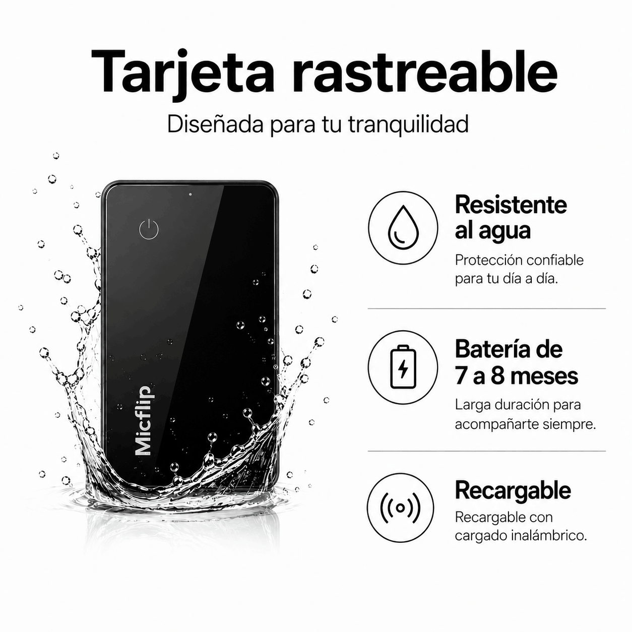 Billetera Imantada y/o Rastreable - Anti Clonación